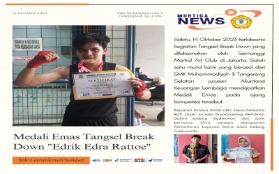 Siswa SMK Muhammadiyah 3 Tangsel Juara 1 di kejuaraan Semanggi Martial Art Club Tangerang Selatan Break Down